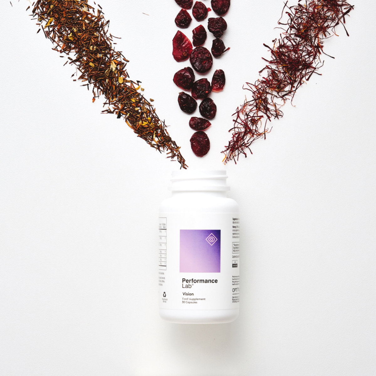 image of Performance Lab® Vision bottle and ingredients
